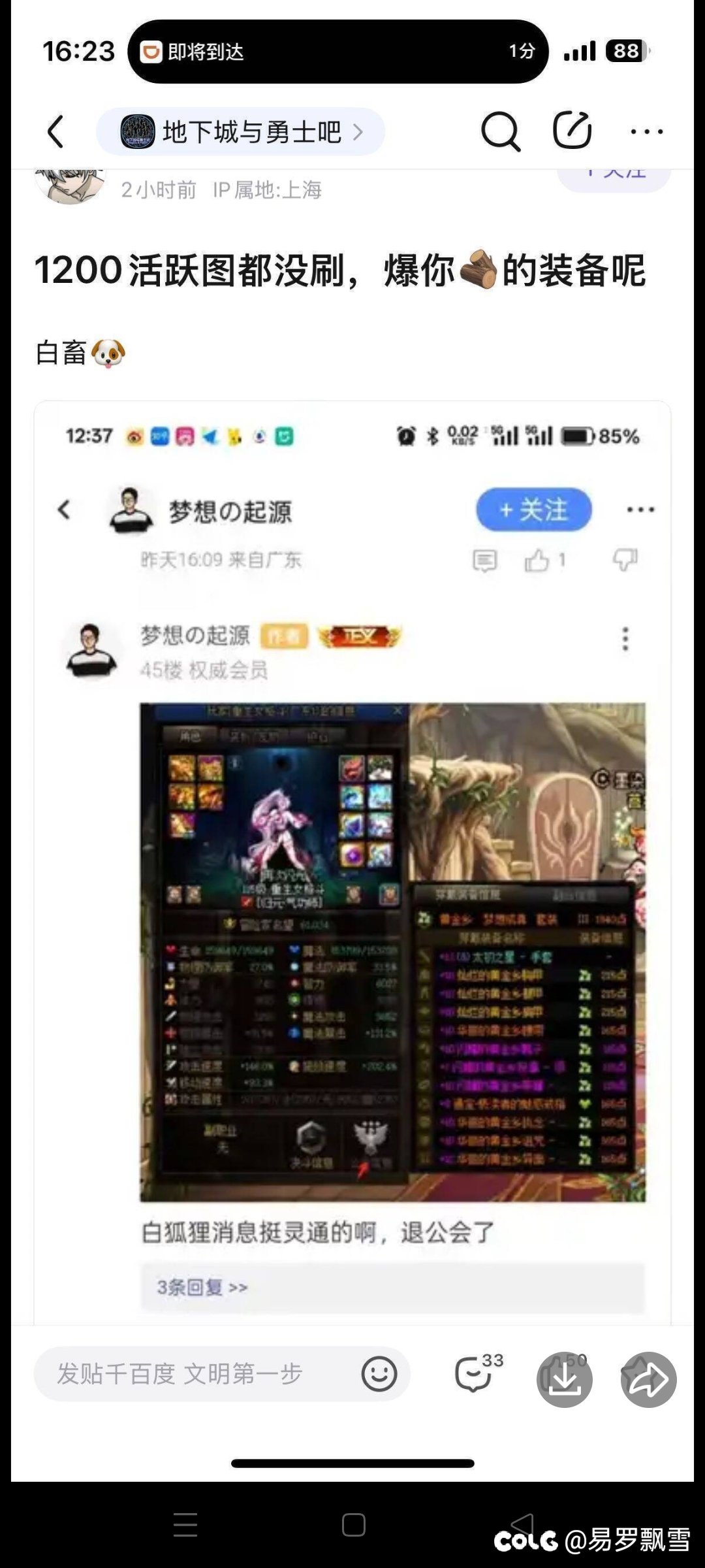 白狐狸的装比之路1