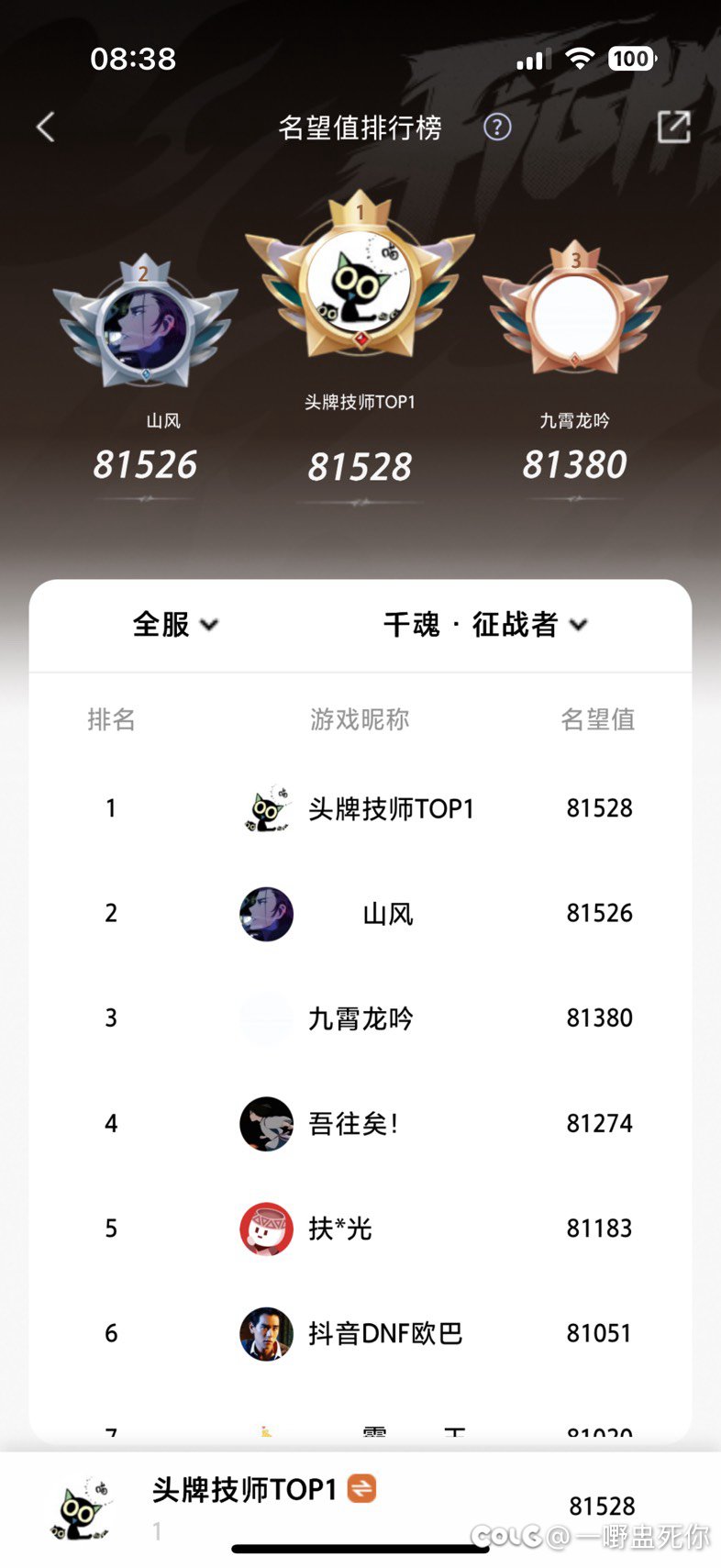 也算是登顶过第一了，可以叫我一声内个嘛2