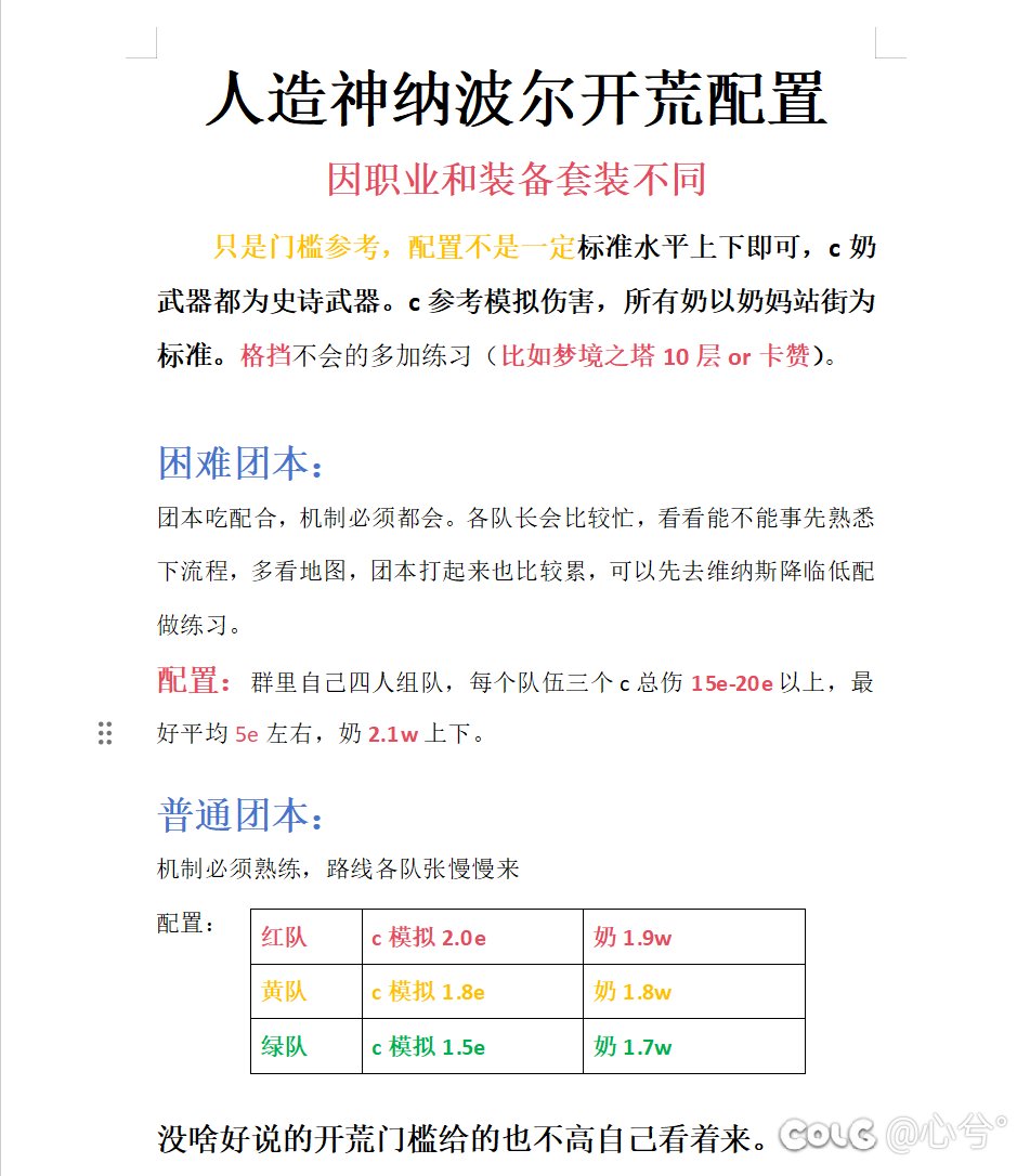 浅谈人造神纳波尔开荒1