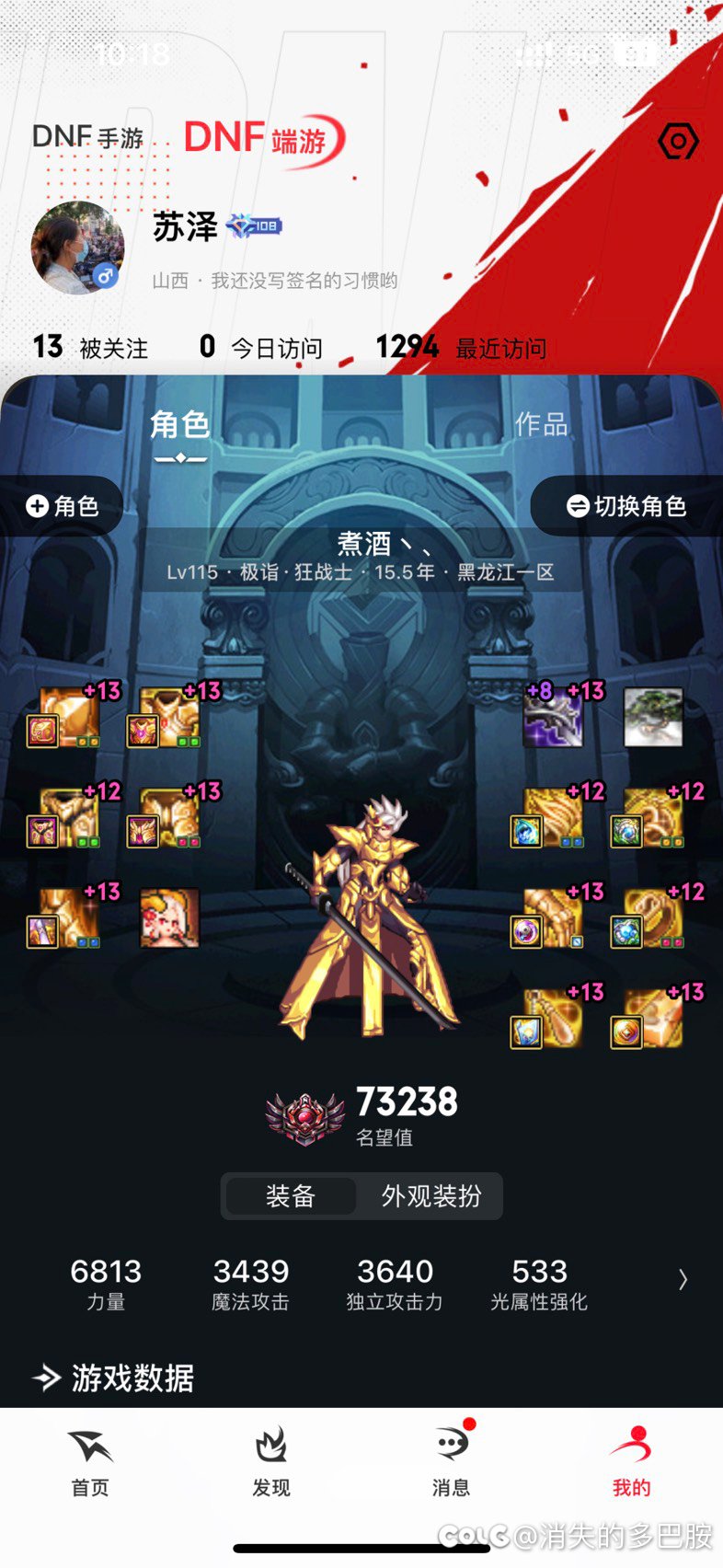 小小狗叫一波，主玩的10个C6个太初武器1