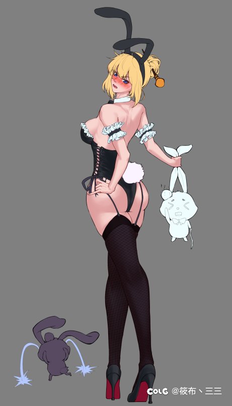 【绘画】别以为可爱就可以为所欲为！（女枪兔女郎）6
