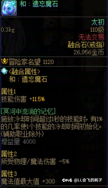 关于通宝融合石项链和遗忘魔石问题2