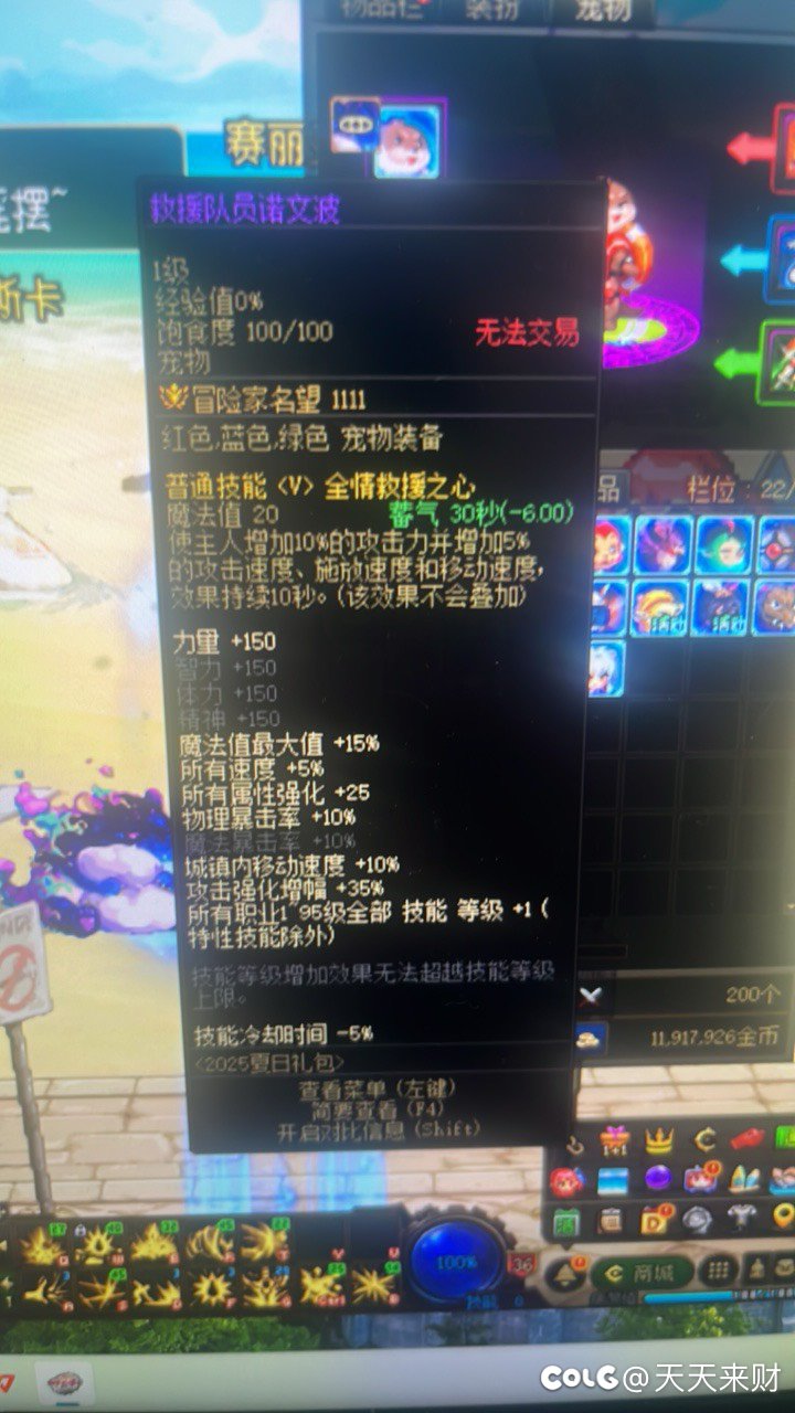2025夏日套至尊宠物没有终结技能1