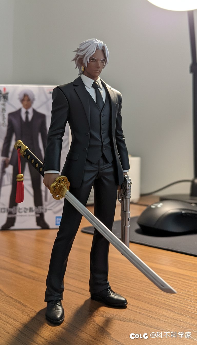 跟风发AI手办之枪剑士普通西装2