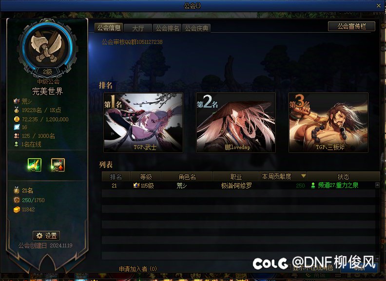 DNF跨二公会聊天群收人8