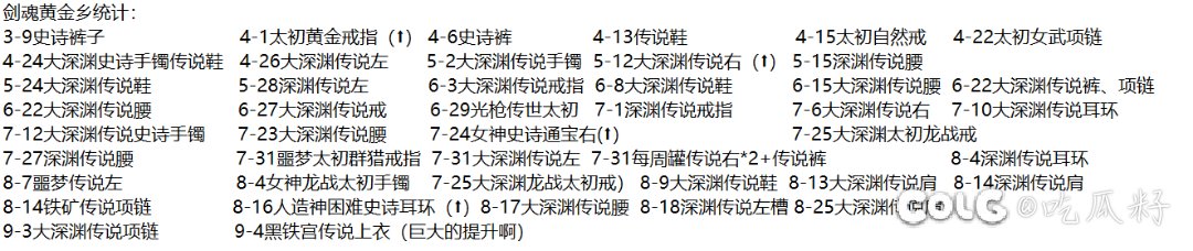 不会还有人凑不齐黄金乡吧？不会吧不会吧2