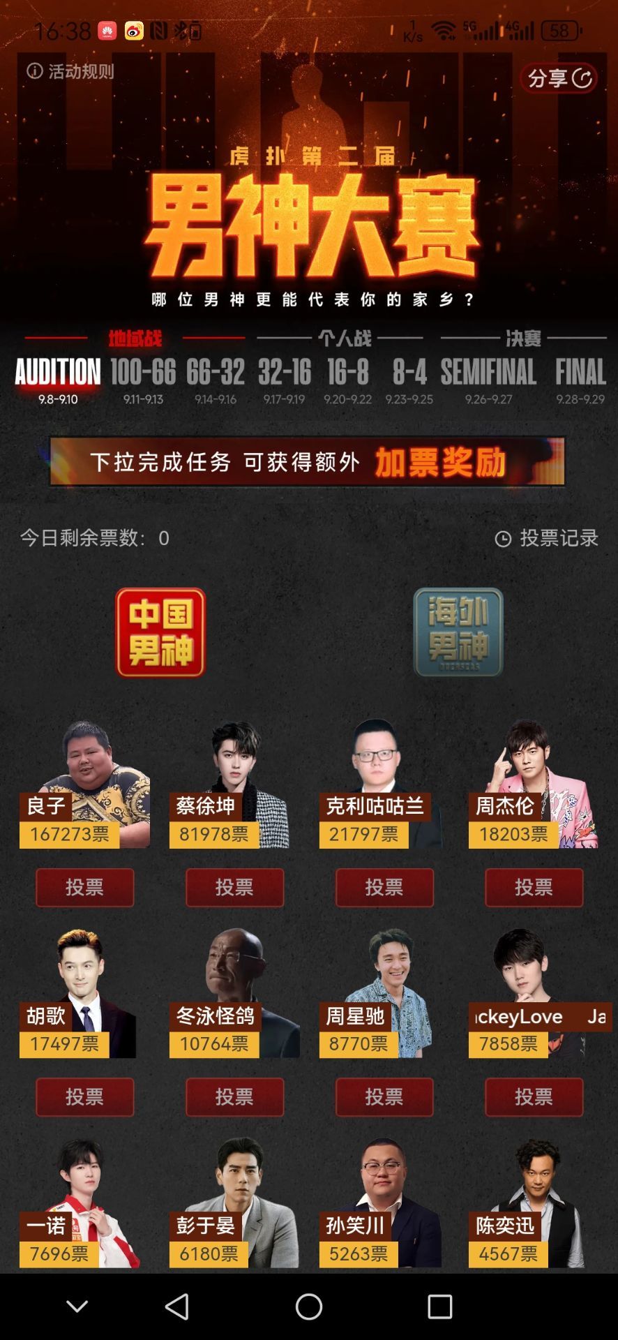 虎扑男神大赛1