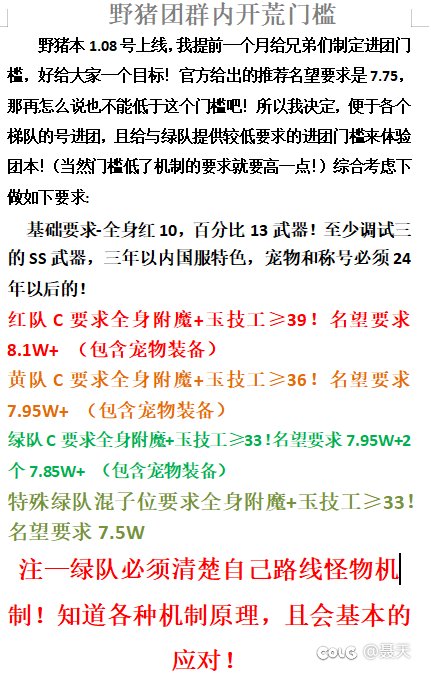 浅谈一下野猪本门槛1