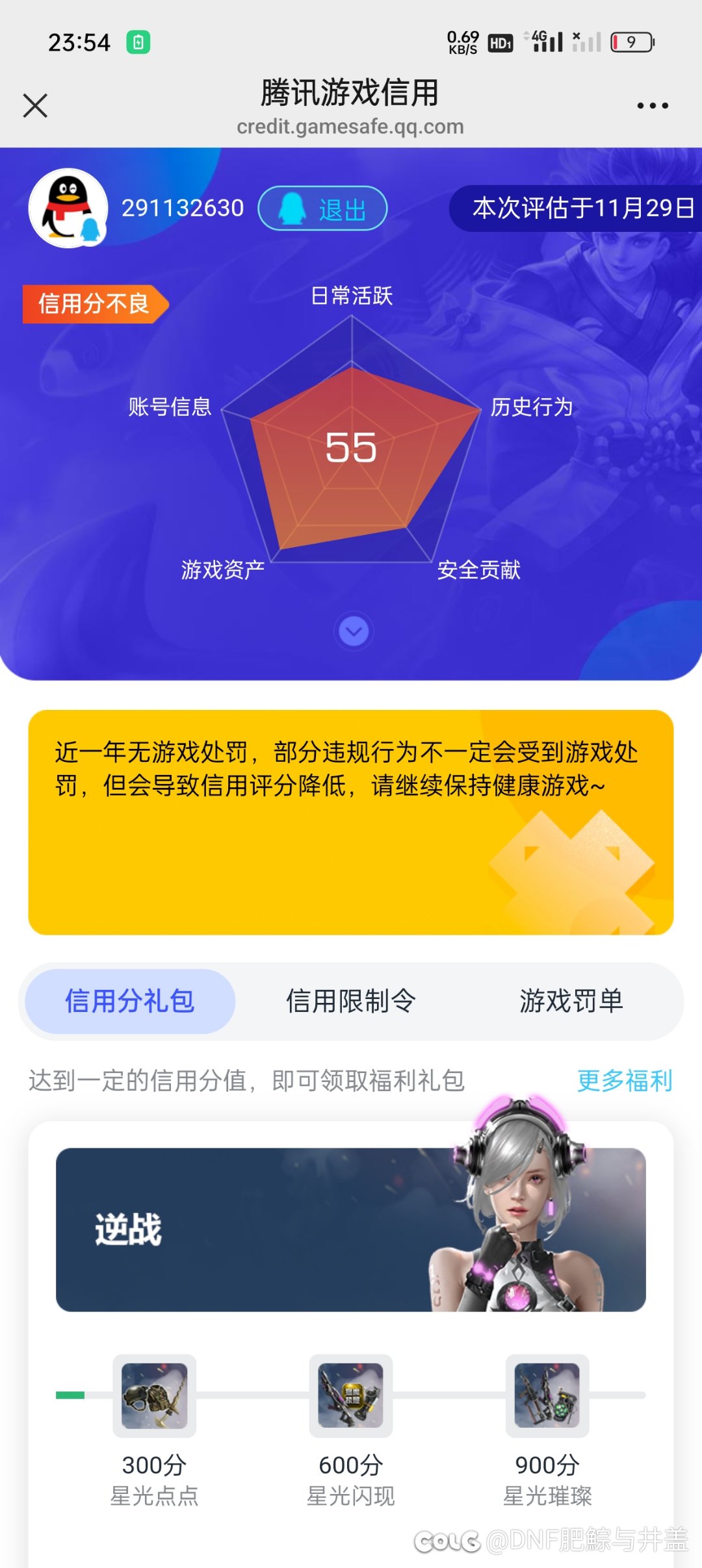 求助#信用分异常2