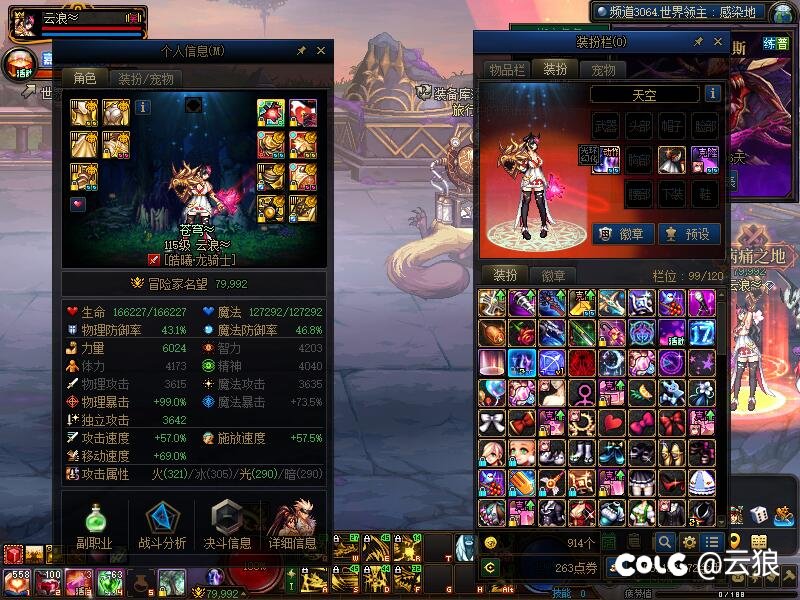 DNF世界领主挑战赛―COLG―7w名望组龙骑士―云浪≈―208.8w3