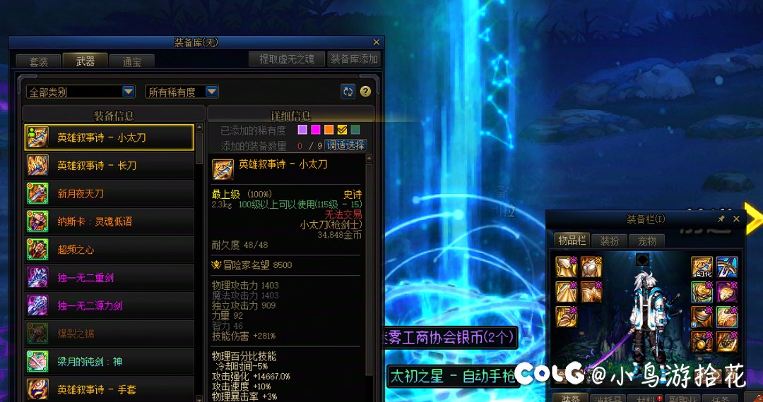 为什么我枪剑士带不了枪也带不了剑1