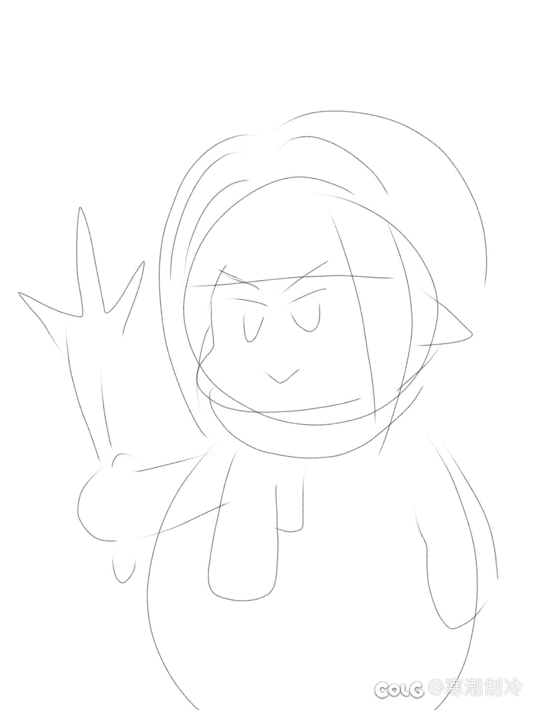 井盖:你算哪根葱（表情包绘制）4