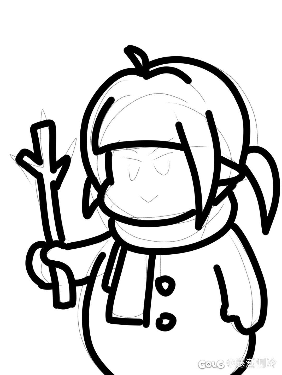 井盖:你算哪根葱（表情包绘制）5