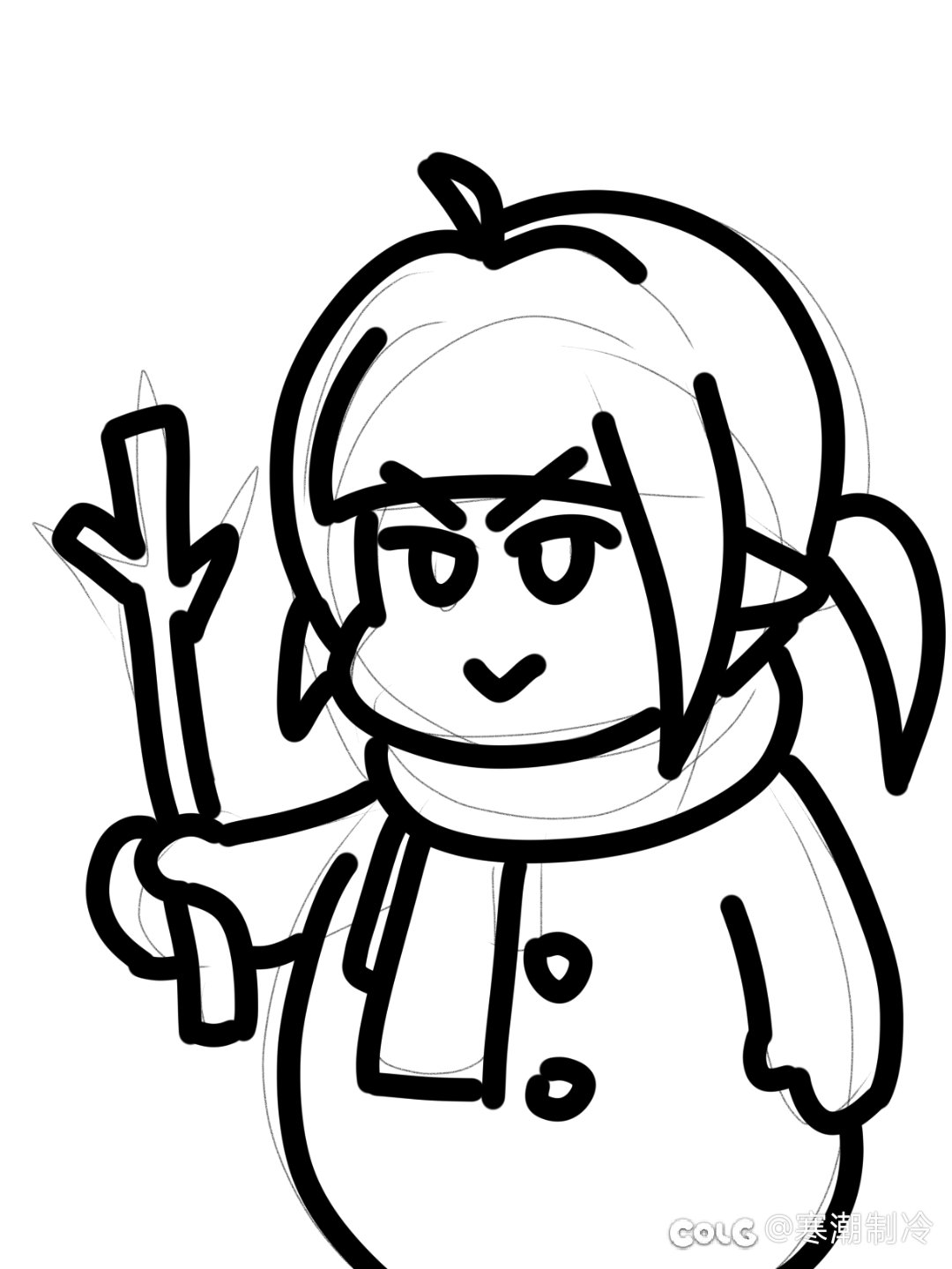 井盖:你算哪根葱（表情包绘制）6