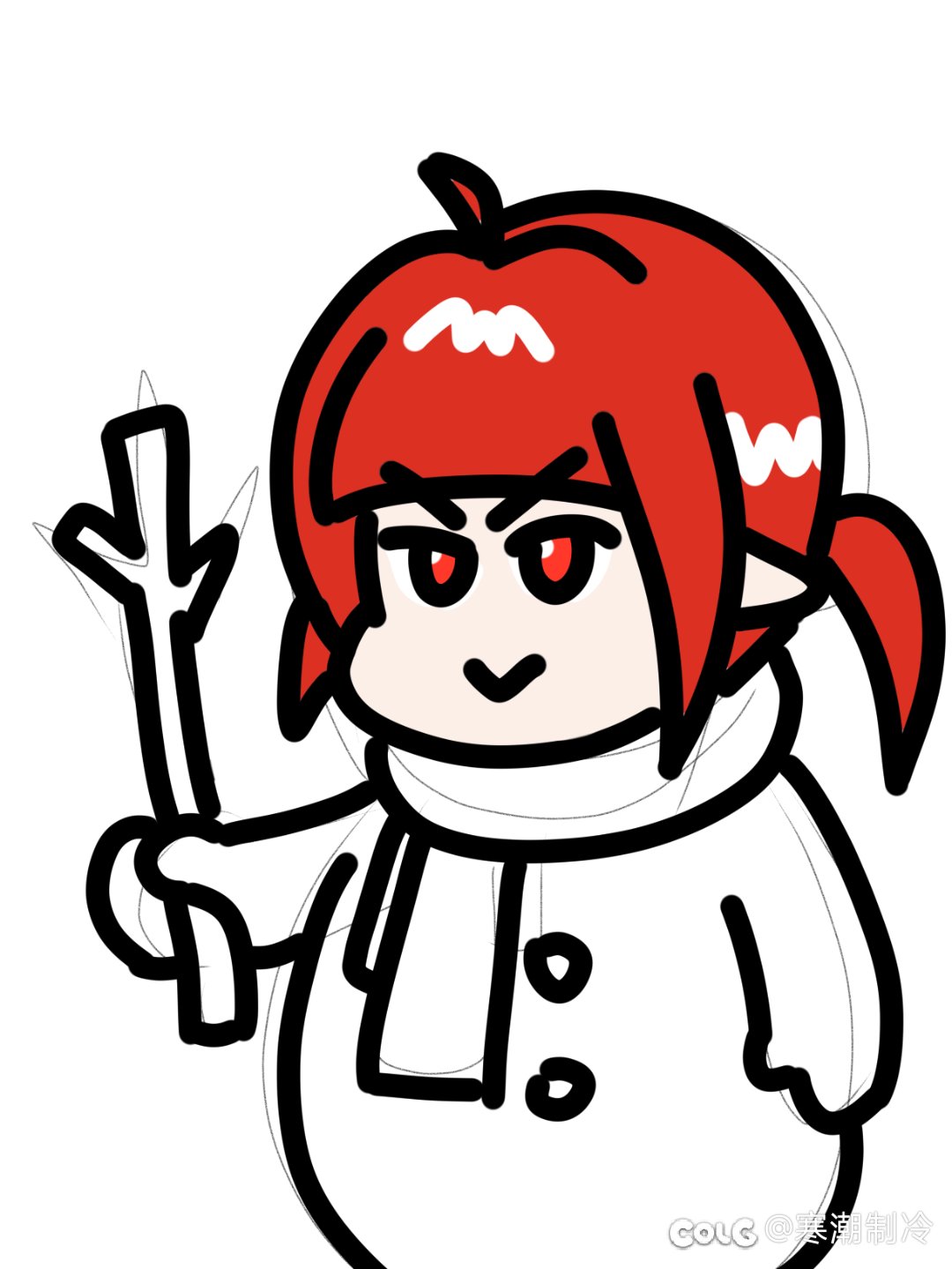 井盖:你算哪根葱（表情包绘制）7