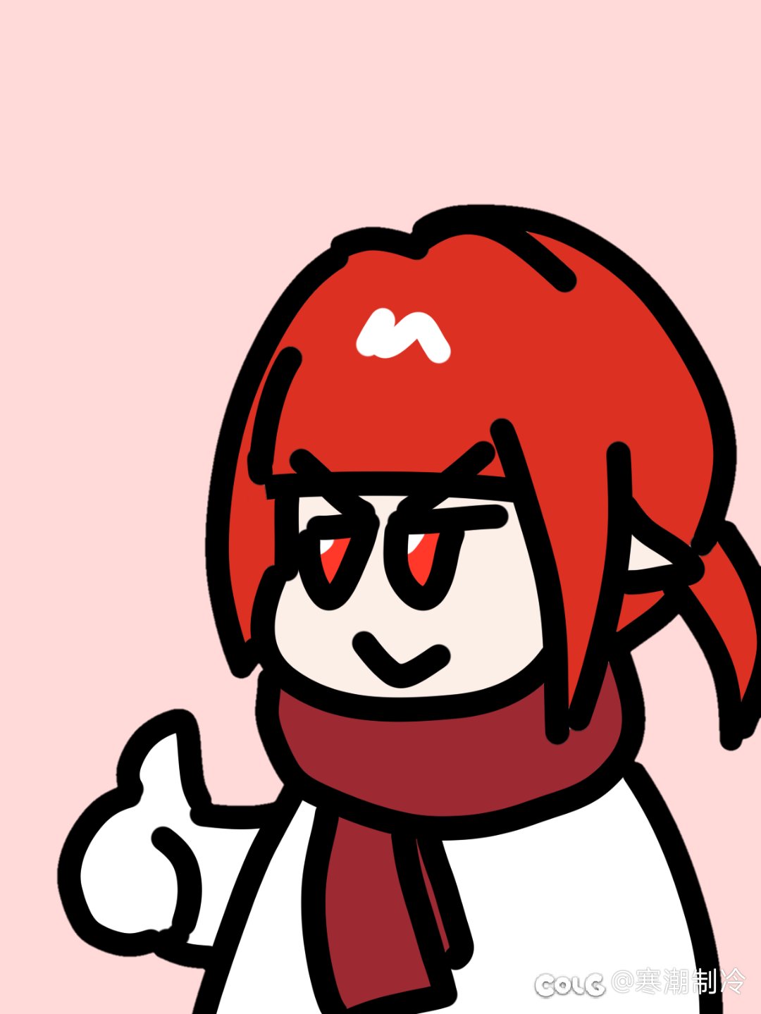 井盖竖起大拇指（表情包绘制）1