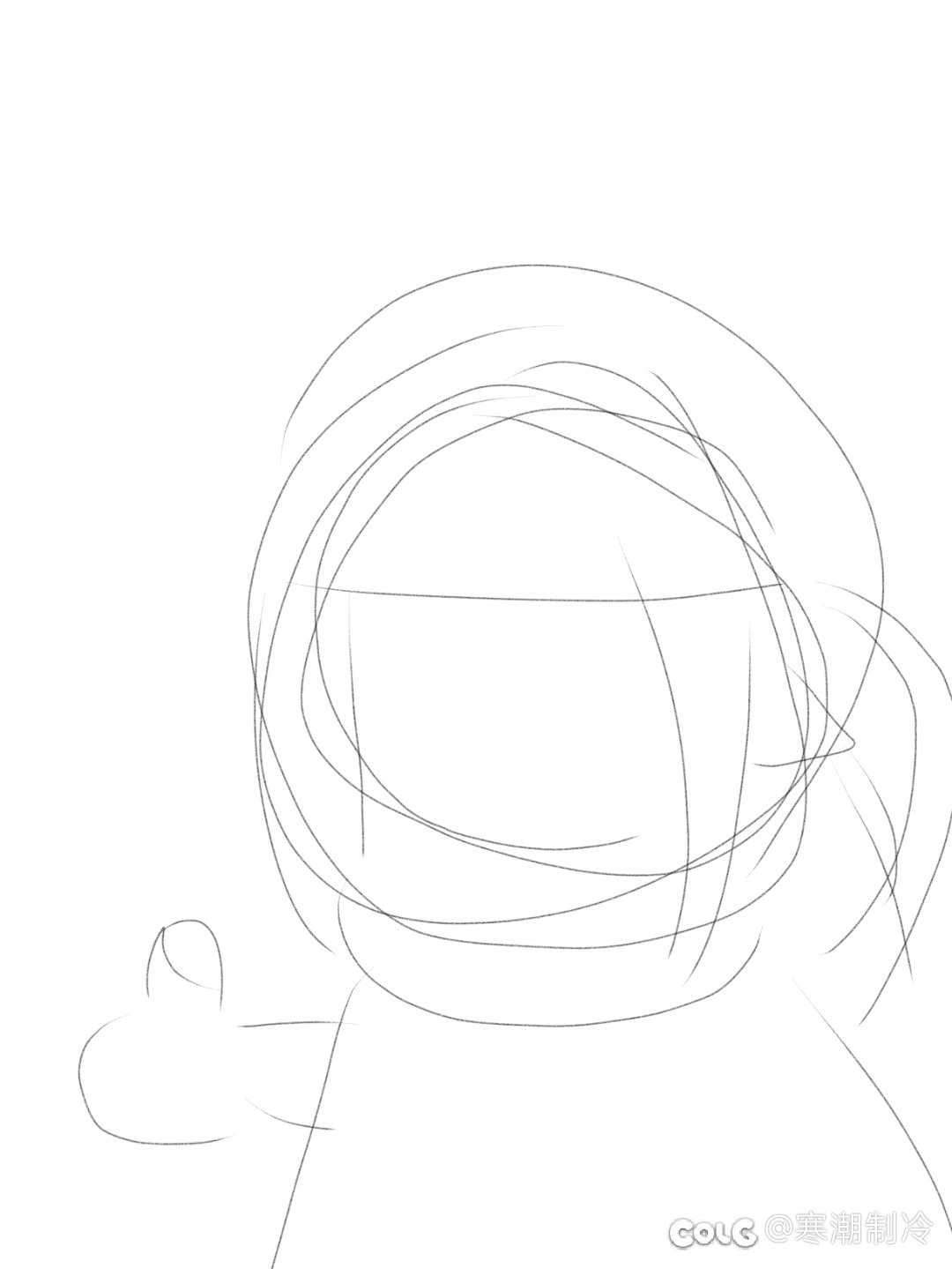 井盖竖起大拇指（表情包绘制）3