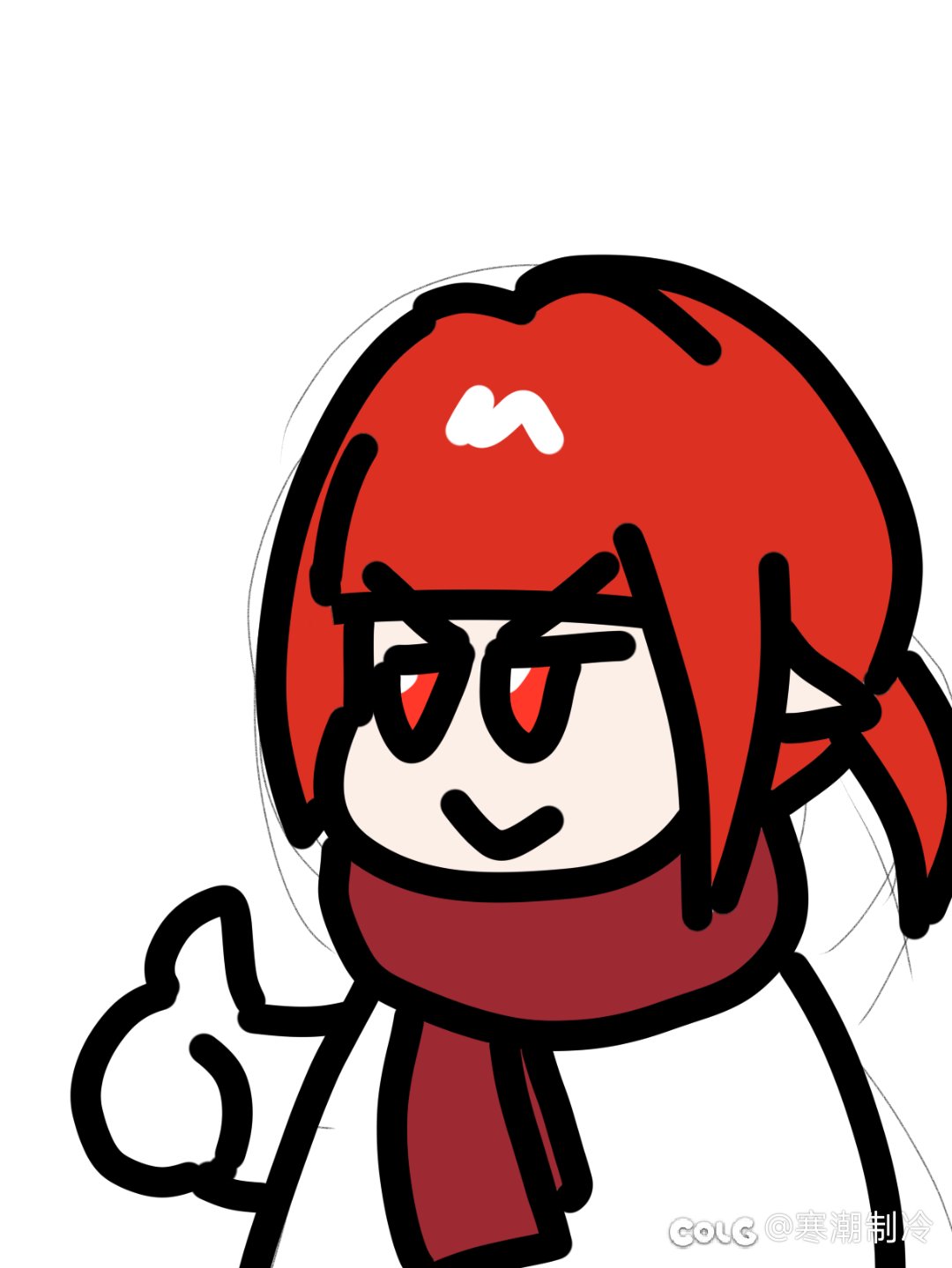 井盖竖起大拇指（表情包绘制）5