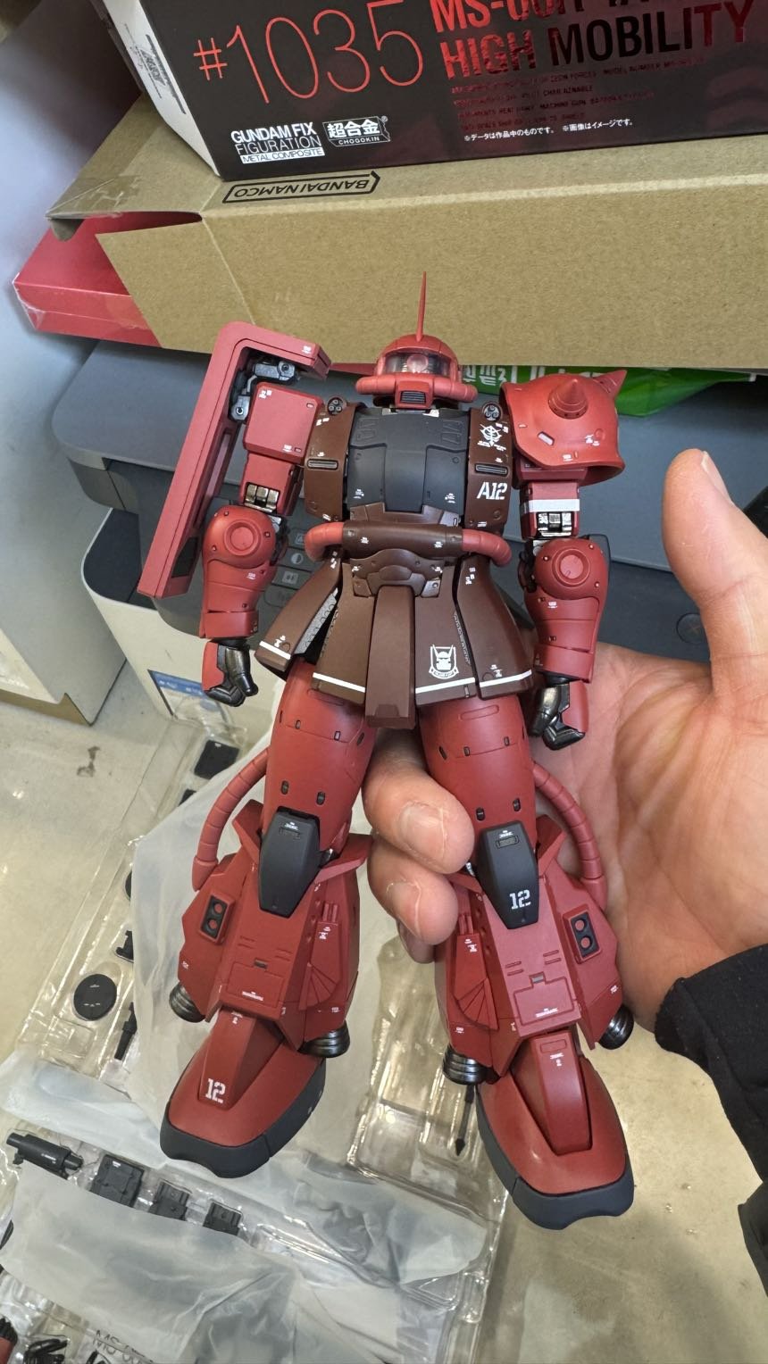 【模型水】海洋堂小丑女和万代FIX夏亚专用高机动扎古5