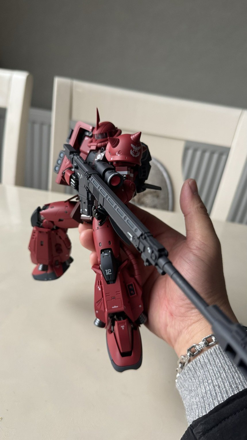 【模型水】海洋堂小丑女和万代FIX夏亚专用高机动扎古7