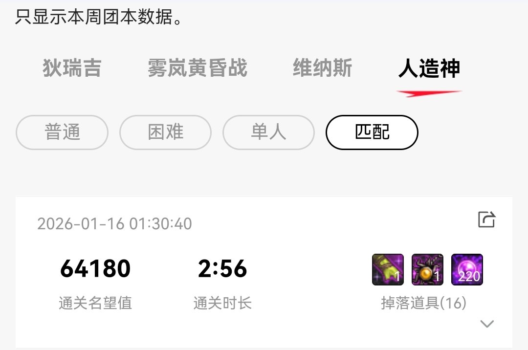 人造神匹配掉线6