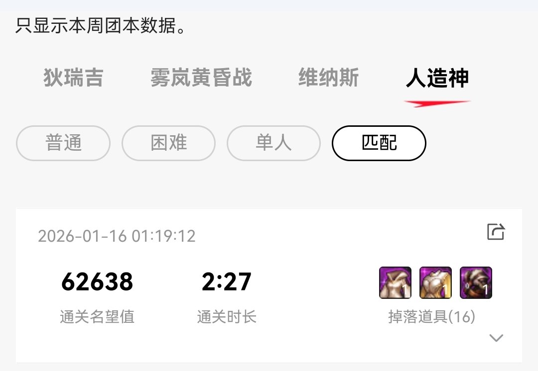 人造神匹配掉线12