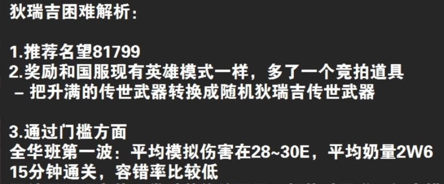狄瑞吉困难伤害门槛出来了，大家觉得这个门槛的话还会出困难英雄吗？1