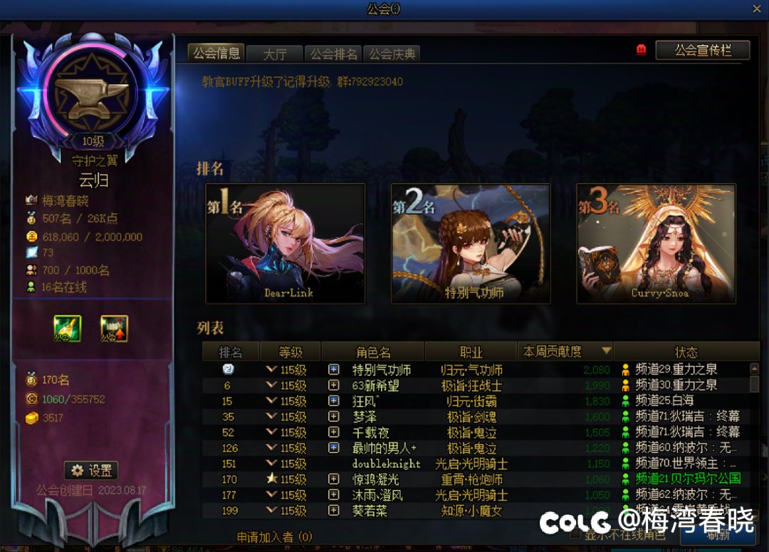 跨六活跃守护之翼公会招队友1