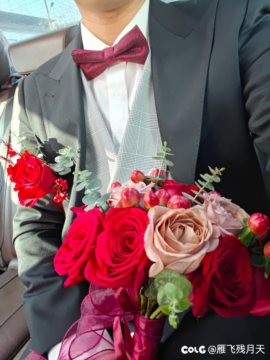 进门前抽空晒一个1