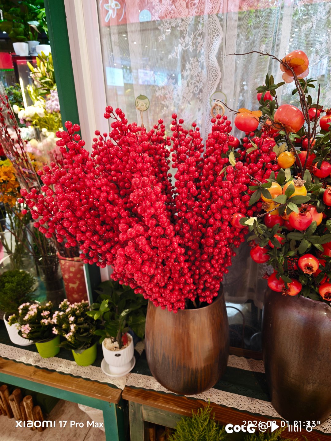 路过一个花店看到一束假的果实1